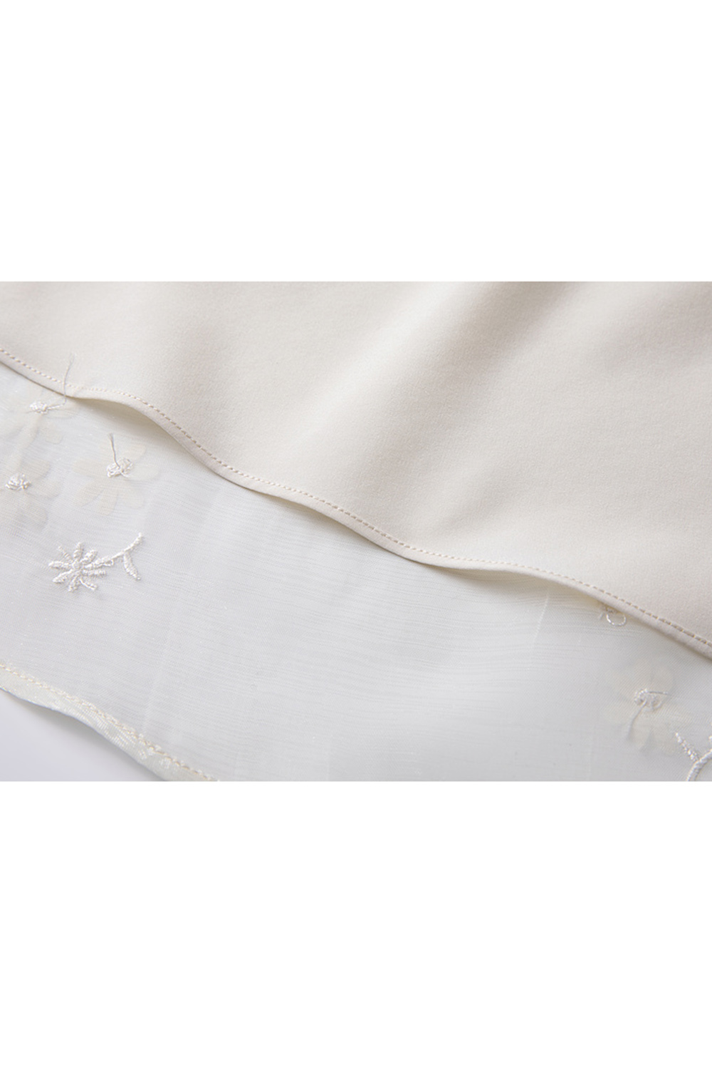 Feminine Slim-Fit 3D Floral Embroidered A-Line Skirt