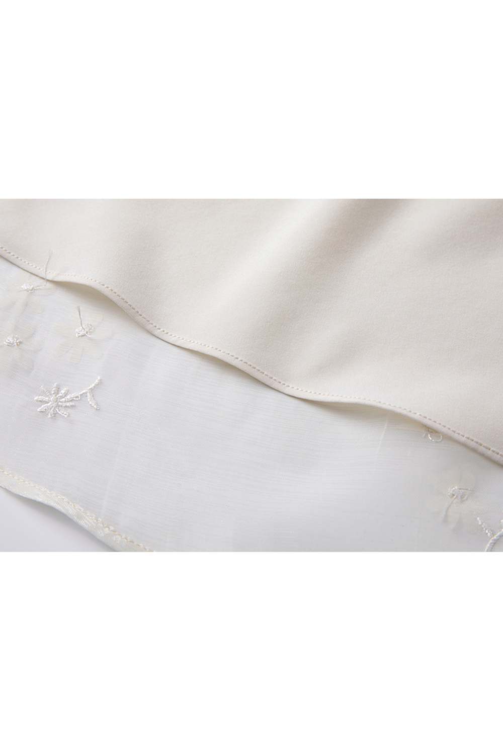 Feminine Slim-Fit 3D Floral Embroidered A-Line Skirt