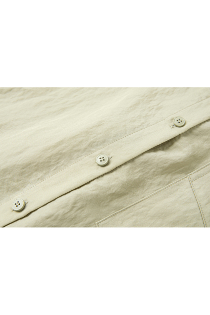 Lyocell Sleeveless Collared Solid Shirt