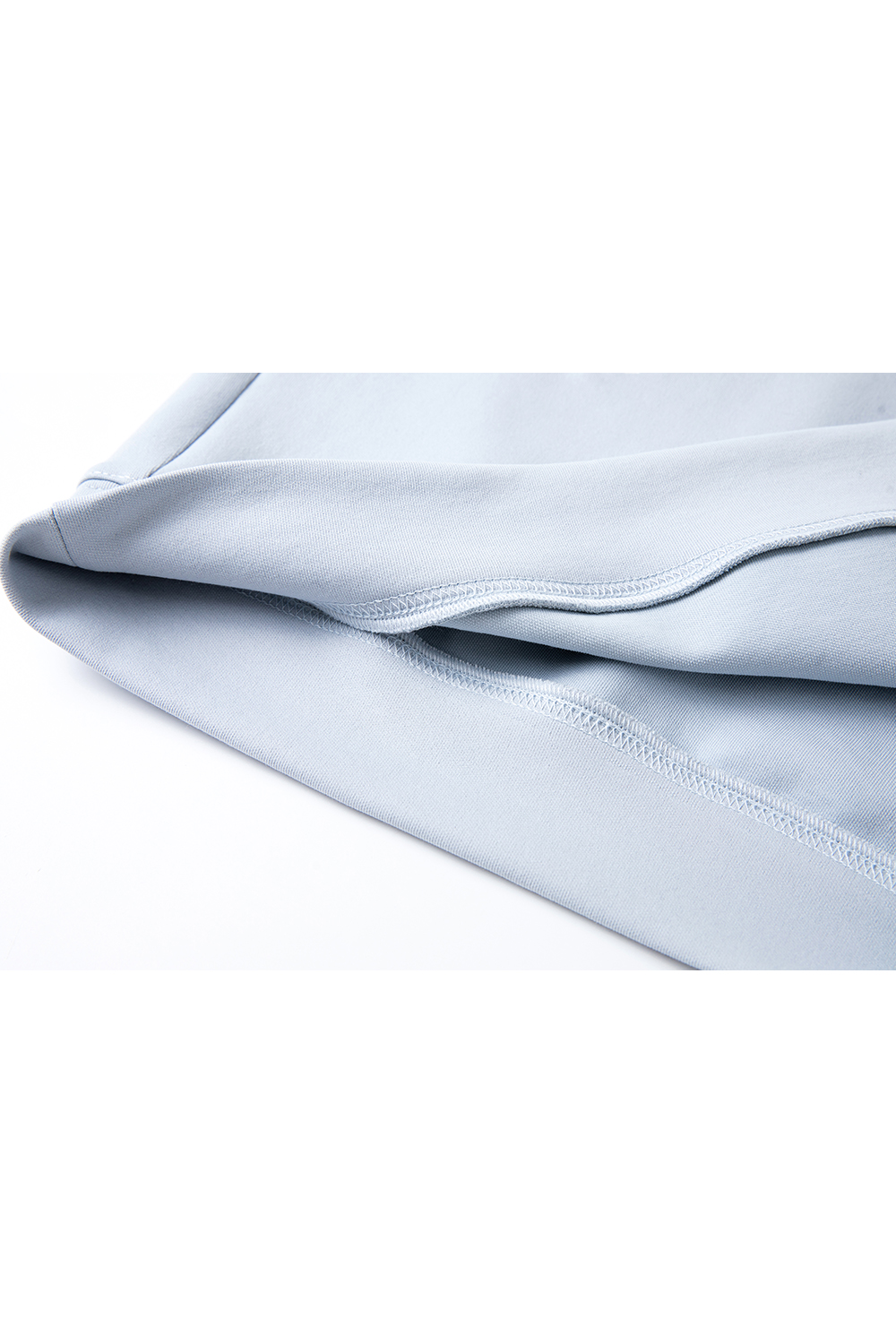 Mist Blue Crewneck Sweatshirt with Playful Cat & Dog Embroidery-VIMLYSTORE