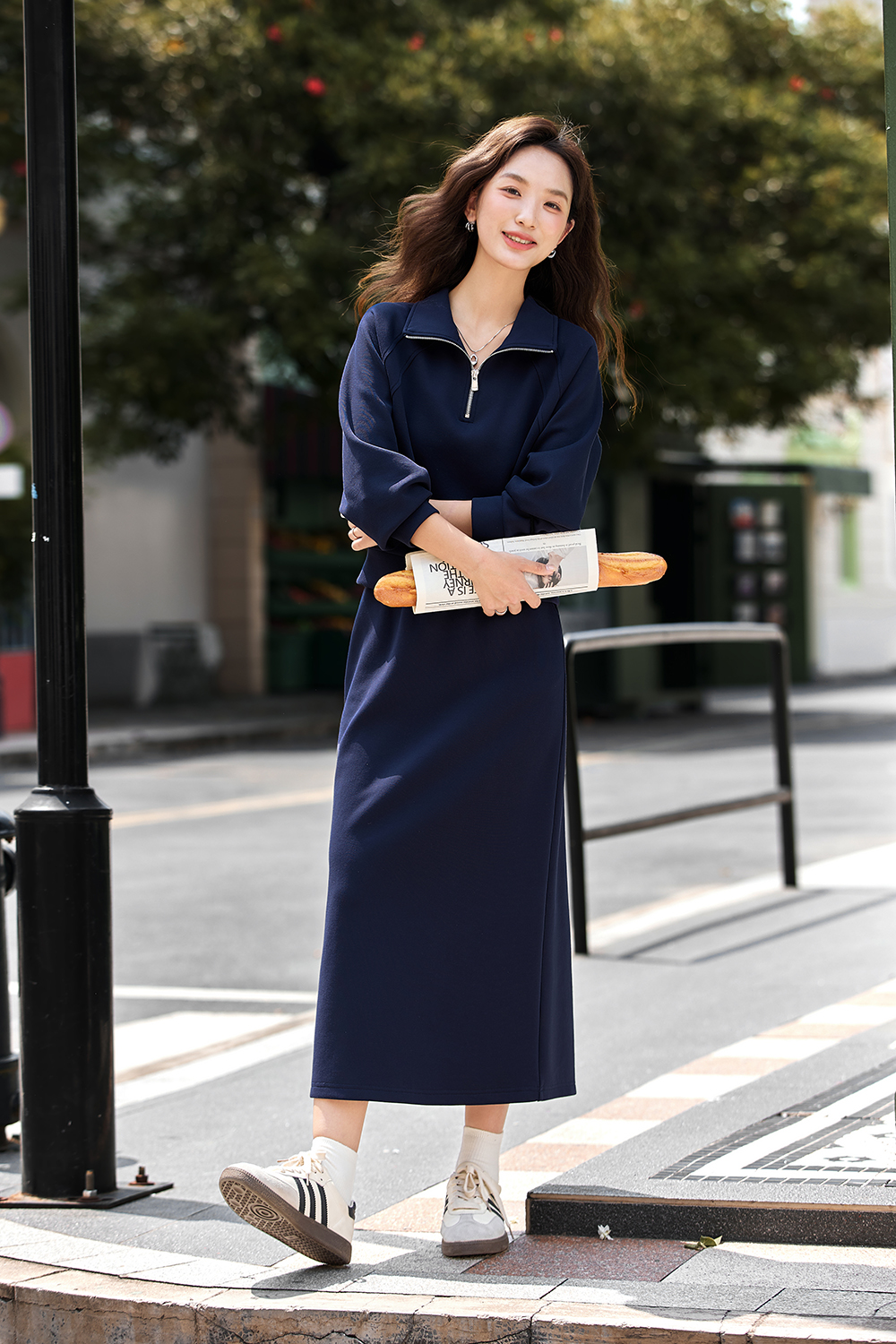 Fashion Casual Notched Top with Skirt Set-VIMLYSTORE