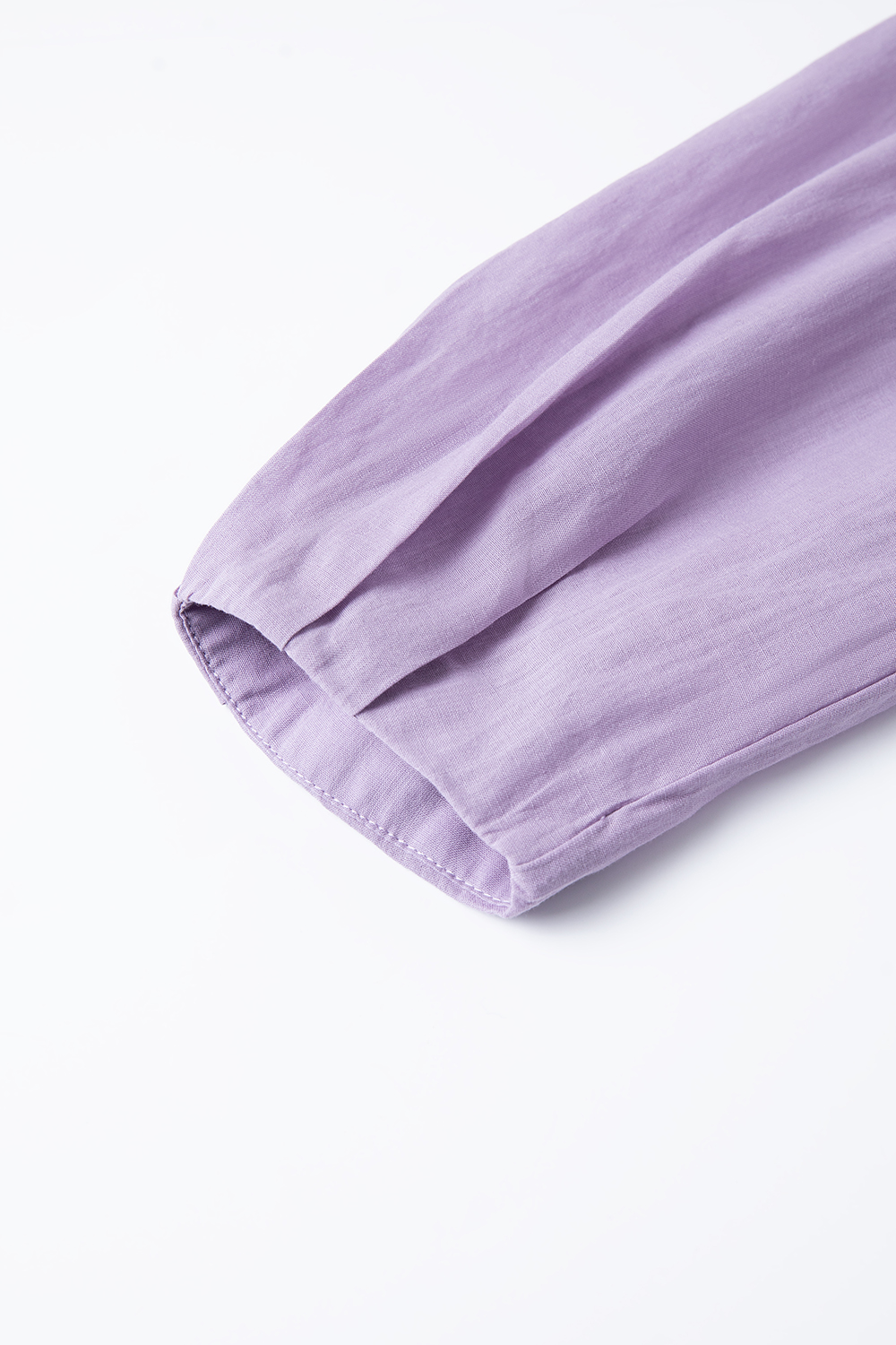 Monet Purple Linen-Cotton Light Luxury Youthful Chic Shirt-VIMLYSTORE