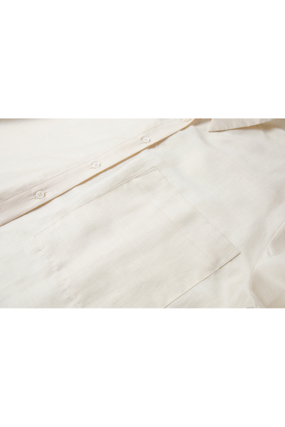 Lyocell Simple Casual Commuter Shirt & Shorts Set-VIMLYSTORE