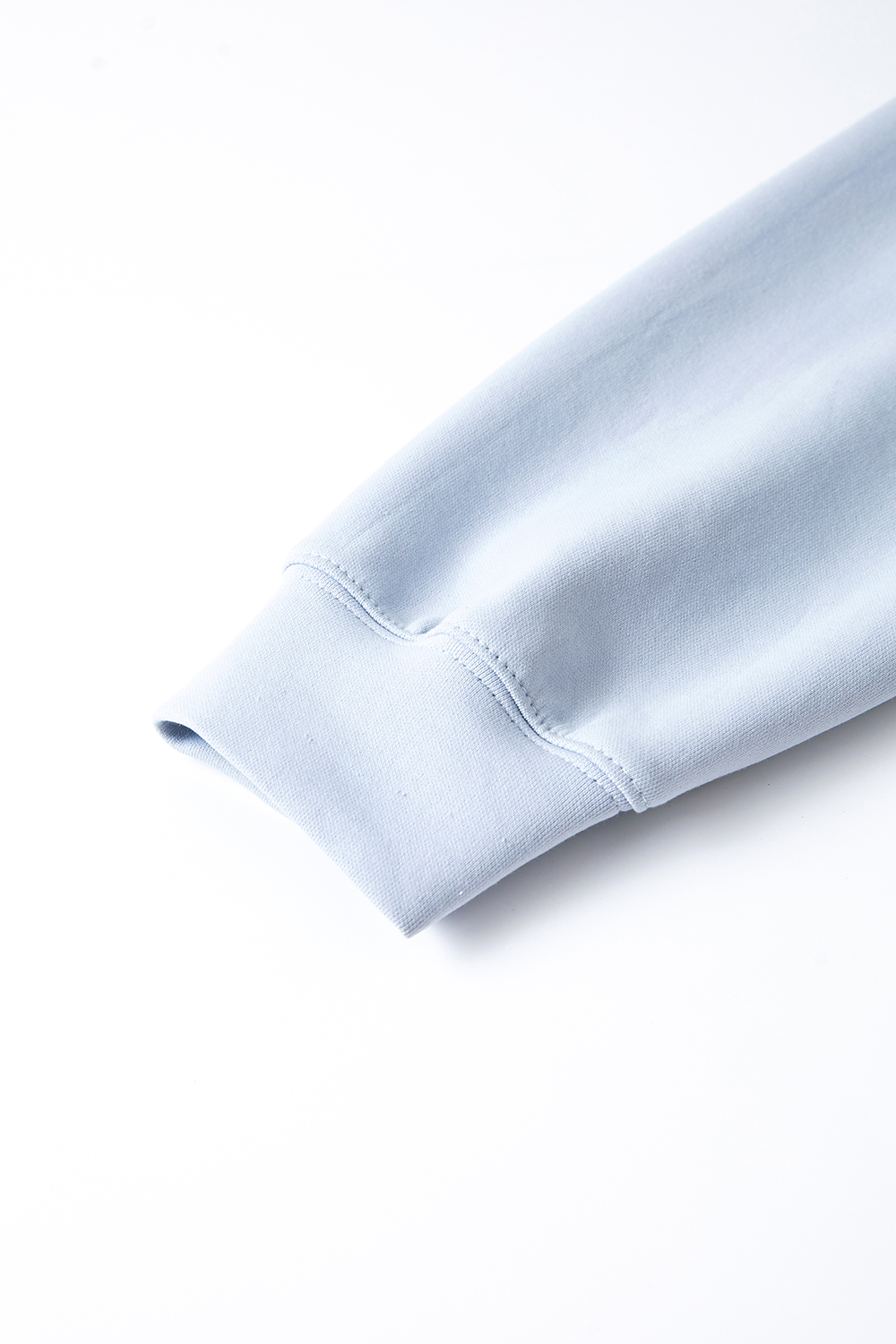 Mist Blue Crewneck Sweatshirt with Playful Cat & Dog Embroidery-VIMLYSTORE