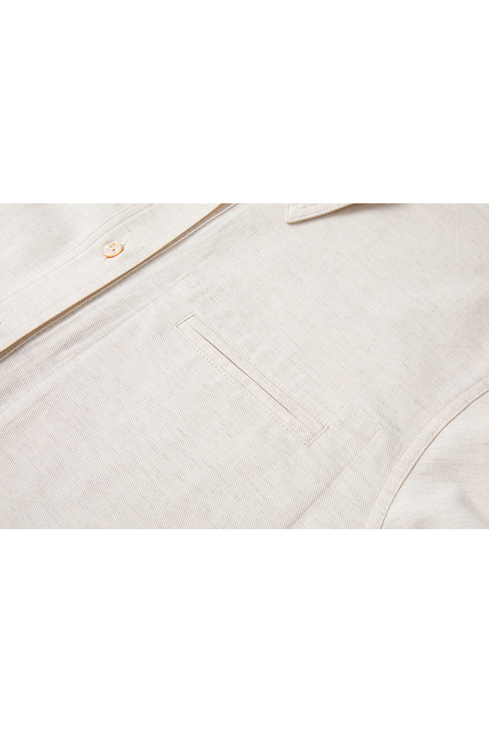 Oatmeal Oversized Shirt with Dual-Button Cuff Detail-VIMLYSTORE