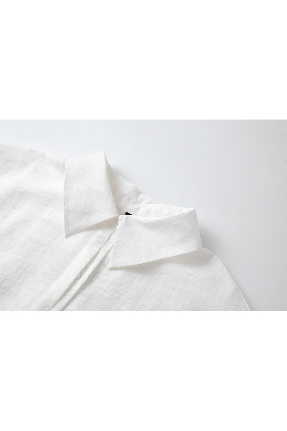 Luxe White Long-Sleeve Shirt with Youthful Silhouette-VIMLYSTORE