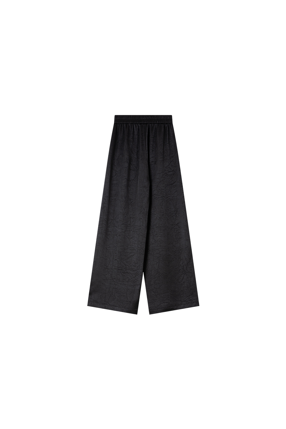 Elastic-Waist Wide-Leg Trousers with Fluid Drape-VIMLYSTORE