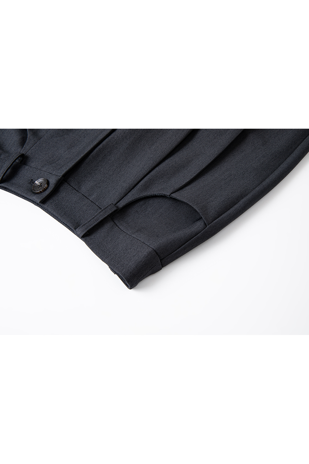 Fluid Gray Wide-Leg Trousers with Tailored Drape-VIMLYSTORE