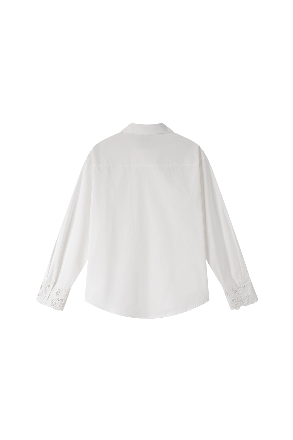 Artistic Cutwork Notch-Collar Blouse-VIMLYSTORE