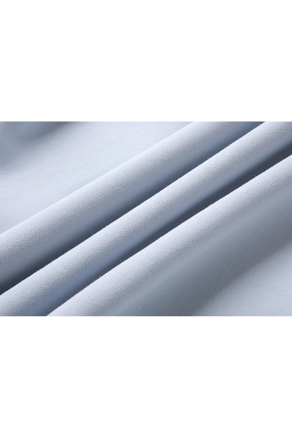 Mist Blue Crewneck Sweatshirt with Playful Cat & Dog Embroidery-VIMLYSTORE