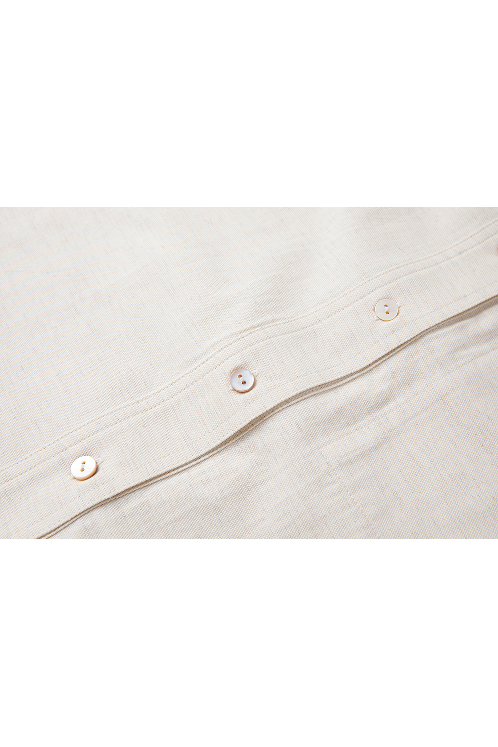 Oatmeal Oversized Shirt with Dual-Button Cuff Detail-VIMLYSTORE