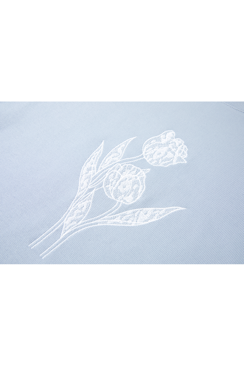 Sky Blue Tulip-Sleeve Oversized Pullover-VIMLYSTORE