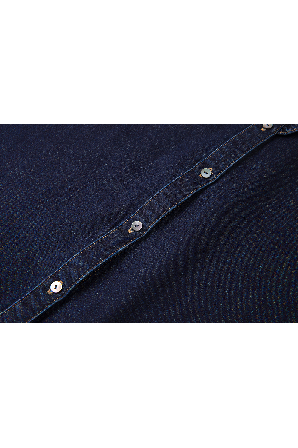 Designer Loose Stand-up Denim Long Sleeve Cotton Shirt-VIMLYSTORE