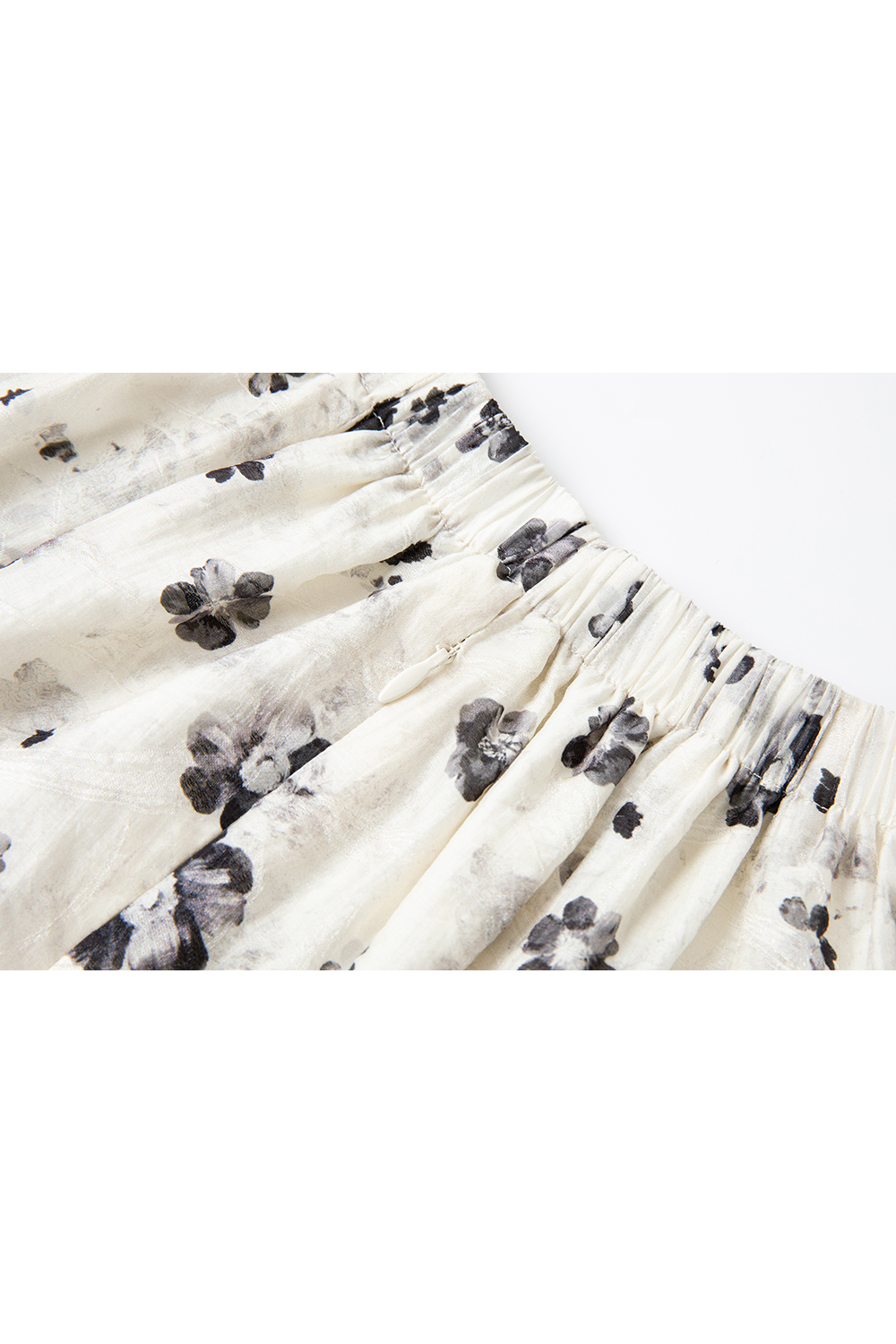 French Floral Soft V-Neck Puff Sleeve Slimming Maxi Dress-VIMLYSTORE