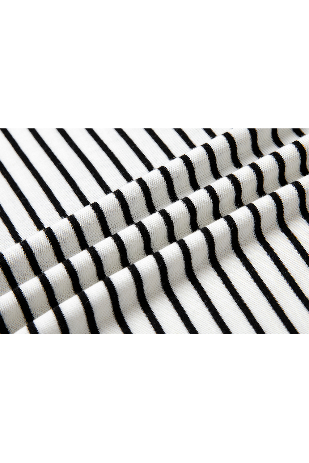 Black & White Striped Wool-Blend Relaxed Tee-VIMLYSTORE