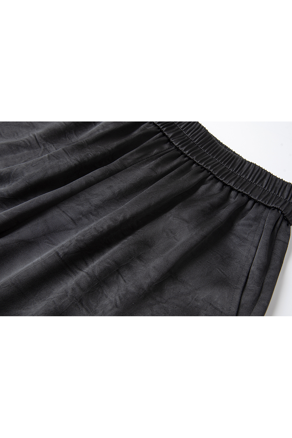 Elastic-Waist Wide-Leg Trousers with Fluid Drape-VIMLYSTORE