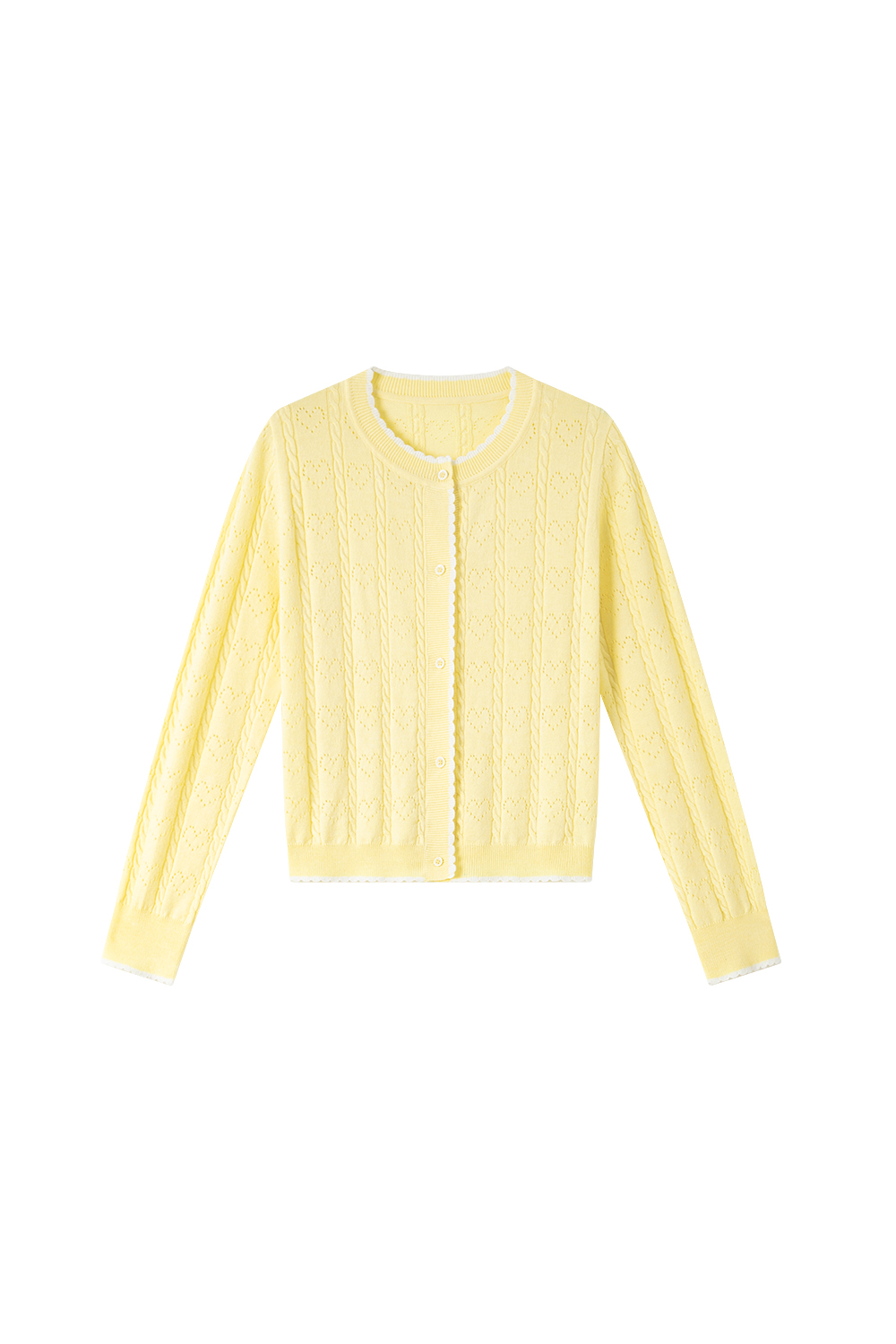Heart Cut-Out Slim-Fit Knit Sweater-VIMLYSTORE