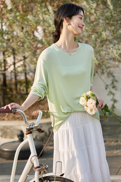 Lyocell Minimalist Casual Loose Sun-protection Top-VIMLYSTORE