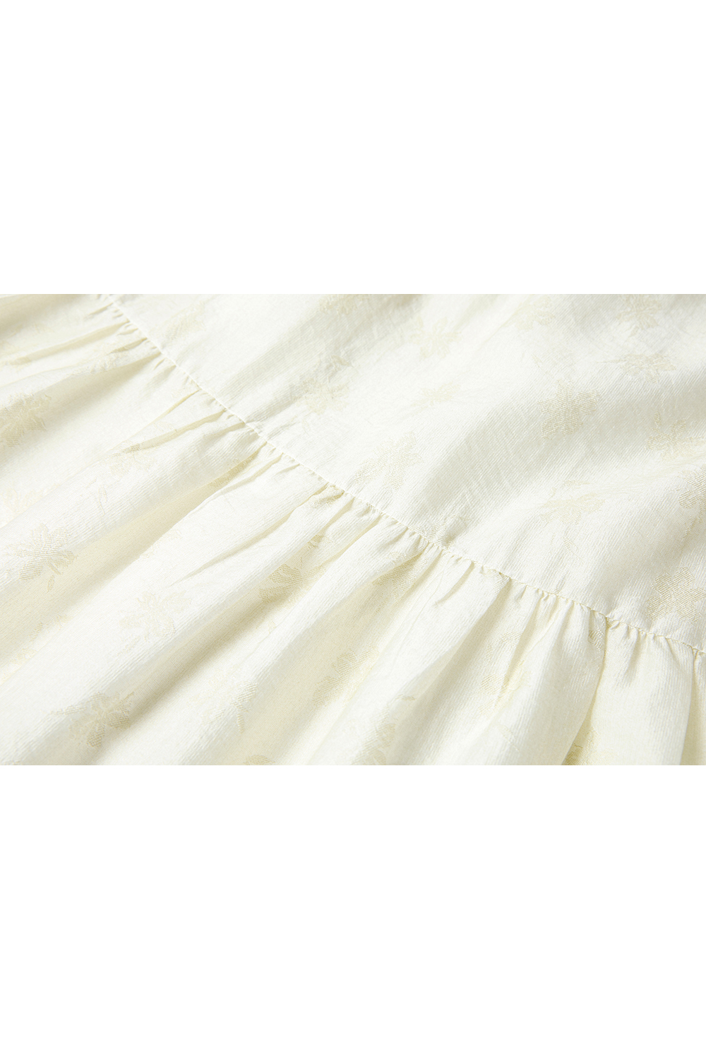 lyocell Embroidered Shift Dress with Bishop Sleeves-VIMLYSTORE