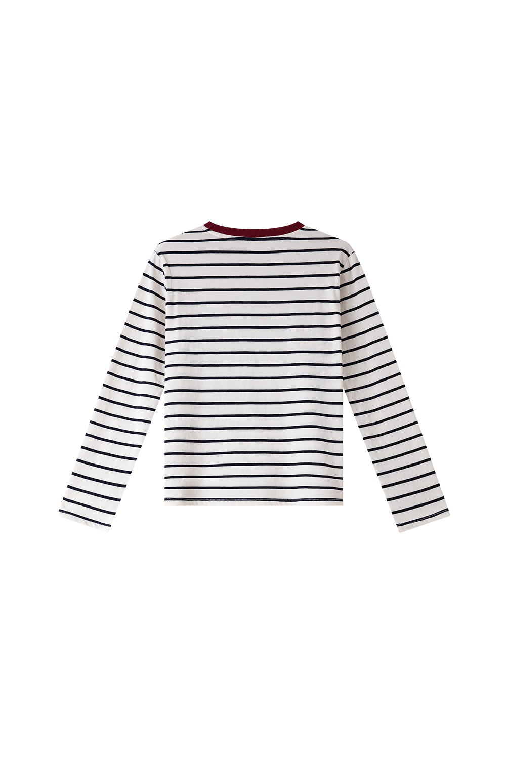 Slim-Fit Contrast Sleeve Tee with Embroidered Lettering-VIMLYSTORE