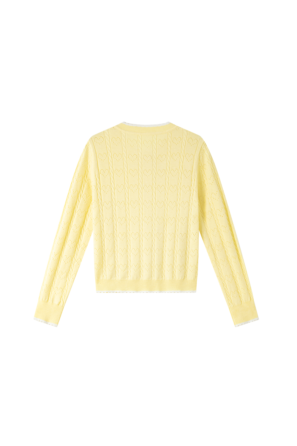 Heart Cut-Out Slim-Fit Knit Sweater-VIMLYSTORE