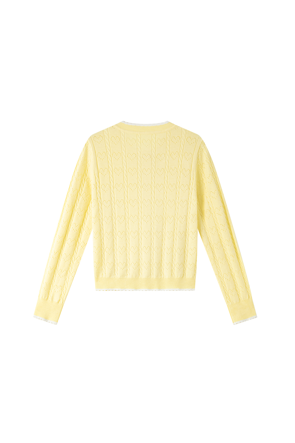 Heart Cut-Out Slim-Fit Knit Sweater-VIMLYSTORE