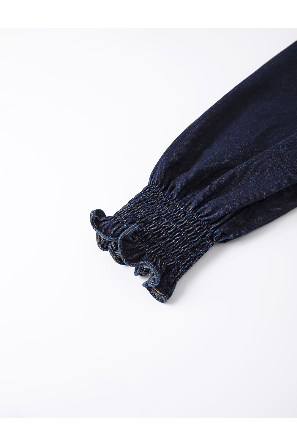 Designer Loose Stand-up Denim Long Sleeve Cotton Shirt-VIMLYSTORE