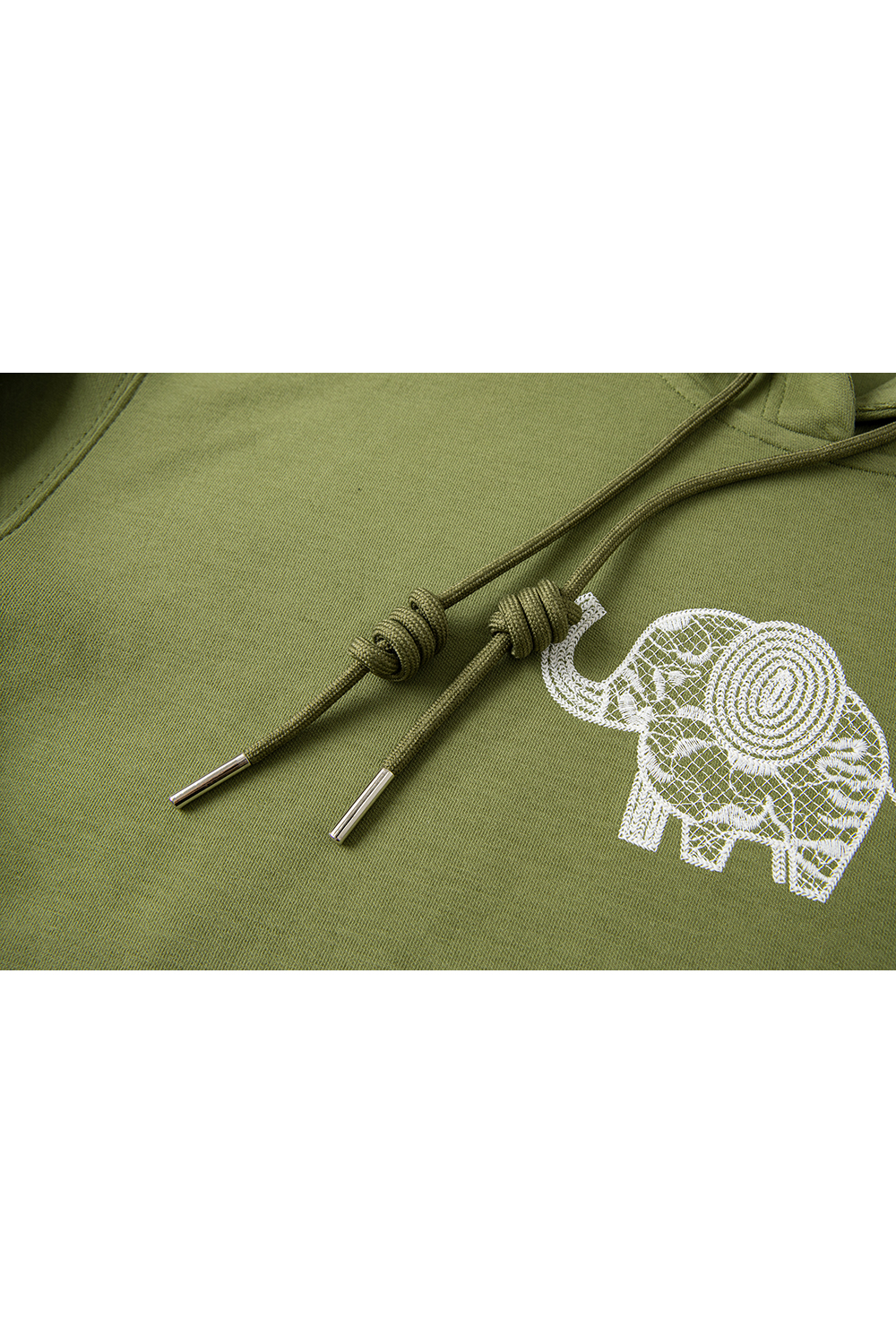 Elephant Embroidered Casual Pullover Hoodie-VIMLYSTORE