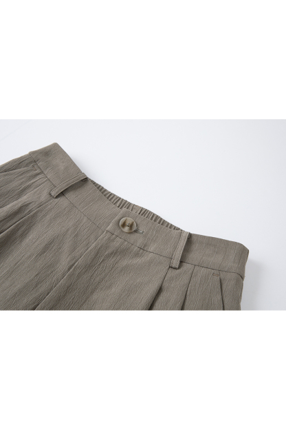 Premium Notch-Neck Blouse & Wide-Leg Pants Set for Office Chic-VIMLYSTORE