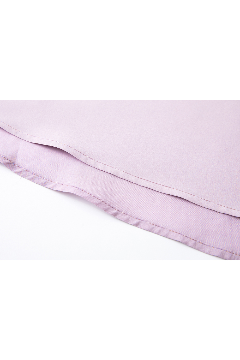 Lilac Round-Neck Top & Pencil Skirt Set for Polished Office Wear-VIMLYSTORE