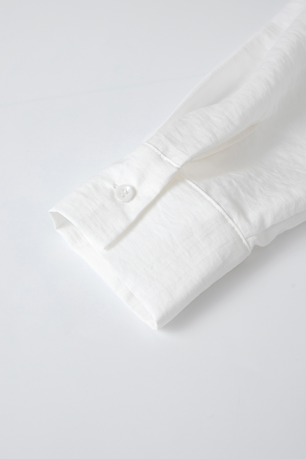 Luxe White Long-Sleeve Shirt with Youthful Silhouette-VIMLYSTORE