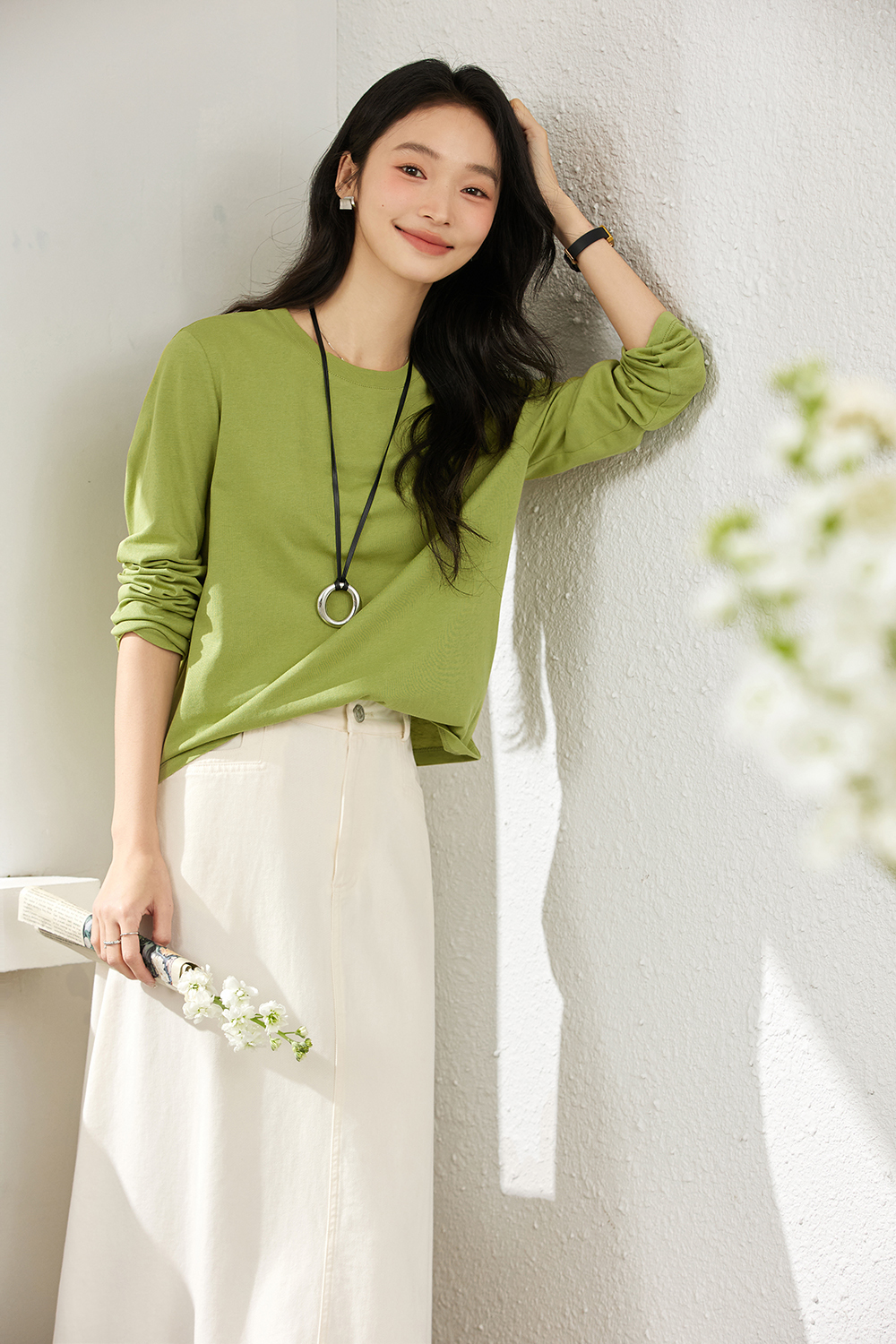Essential Crewneck Layering Tee-VIMLYSTORE