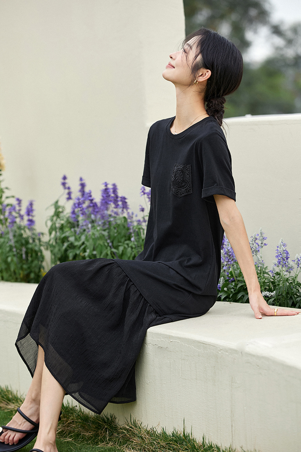 Sorona Draped Paneled Maxi Dress-VIMLYSTORE