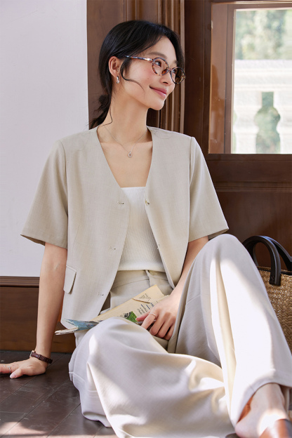 Minimalist High-Waist Office Suit Two-Piece Set-VIMLYSTORE