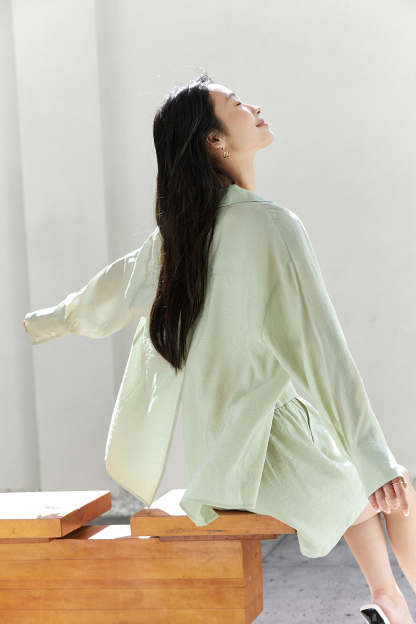 Simple Commuter Sun Protection Shirt & Shorts Two-Piece Set-VIMLYSTORE