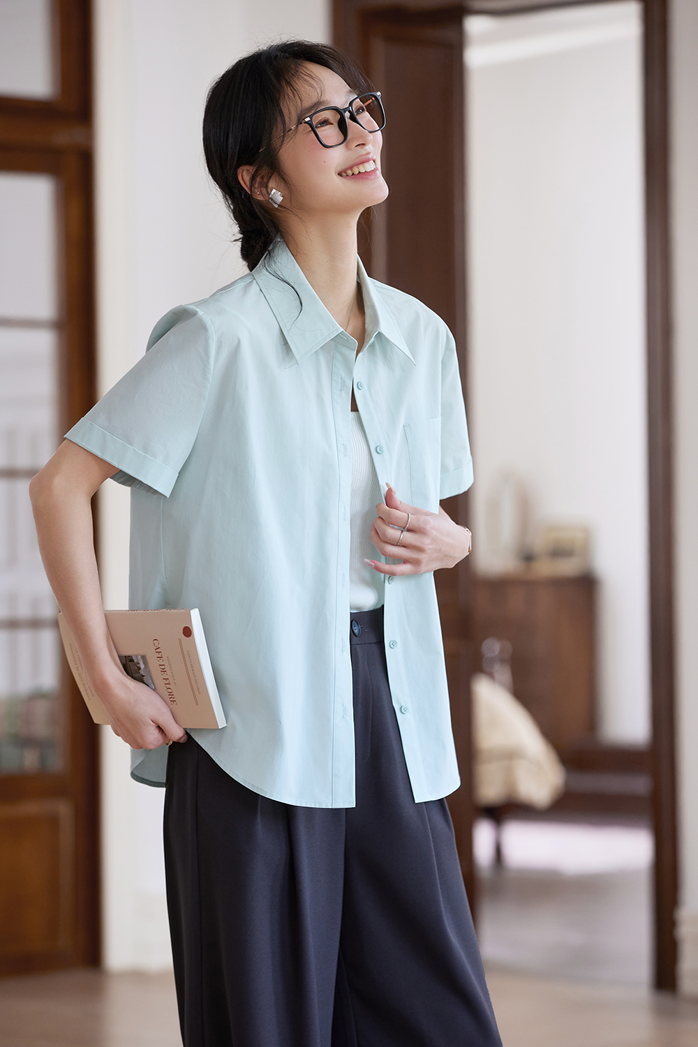 Simple Commuter Short Sleeve Cotton Polo Shirt