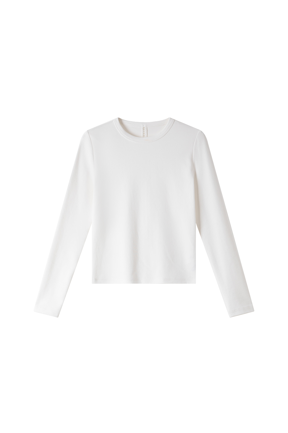 Lace-Insert Layering Tee with Pintuck Detail-VIMLYSTORE