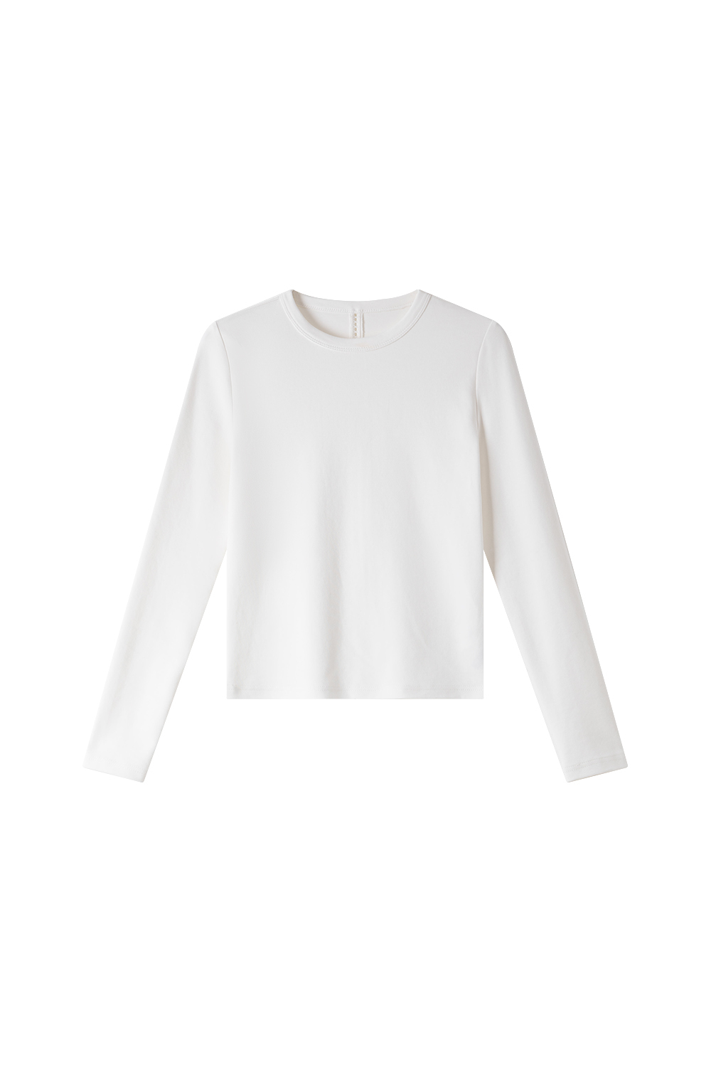 Lace-Insert Layering Tee with Pintuck Detail-VIMLYSTORE