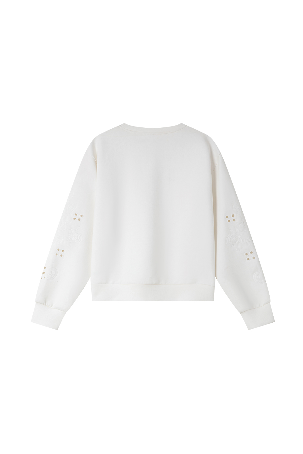 Openwork-Embroidered Oversized Sweatshirt-VIMLYSTORE