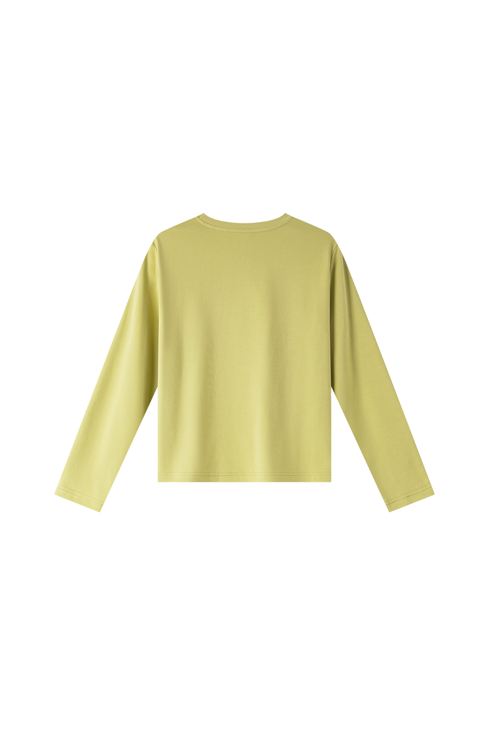 Pumpkin-Embroidered Layering Crewneck-VIMLYSTORE