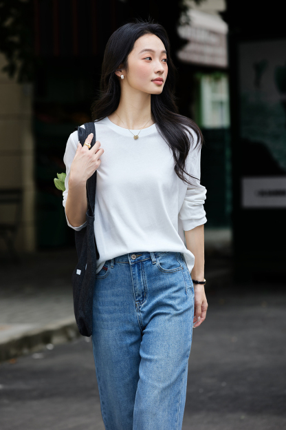 Essential Crewneck Layering Tee-VIMLYSTORE