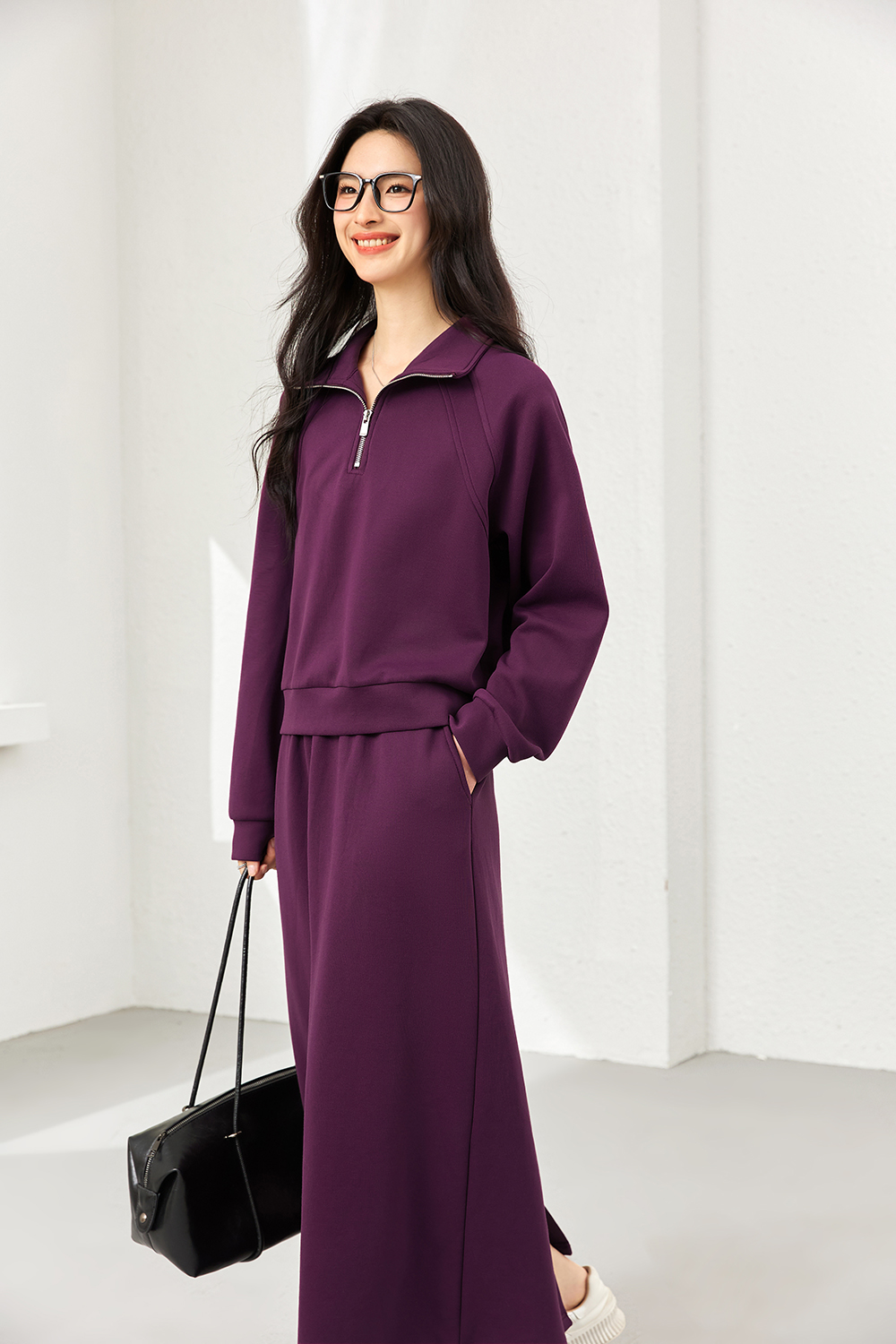 Fashion Casual Notched Top with Skirt Set-VIMLYSTORE