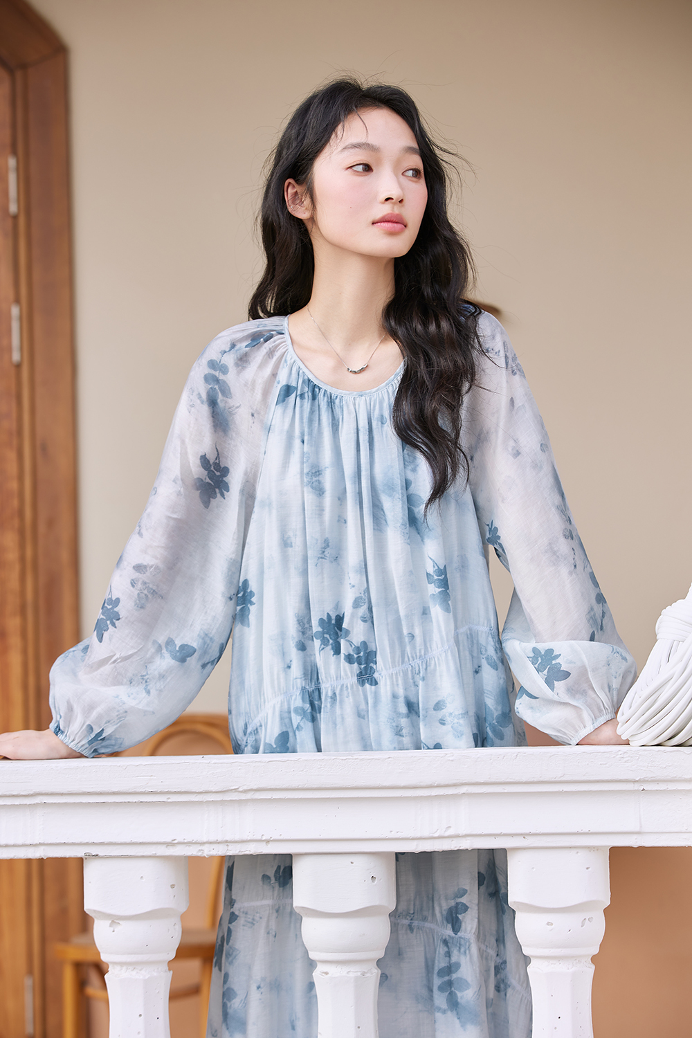 French High-End Chiffon Floral Elegant A-Line Fairy Dress
