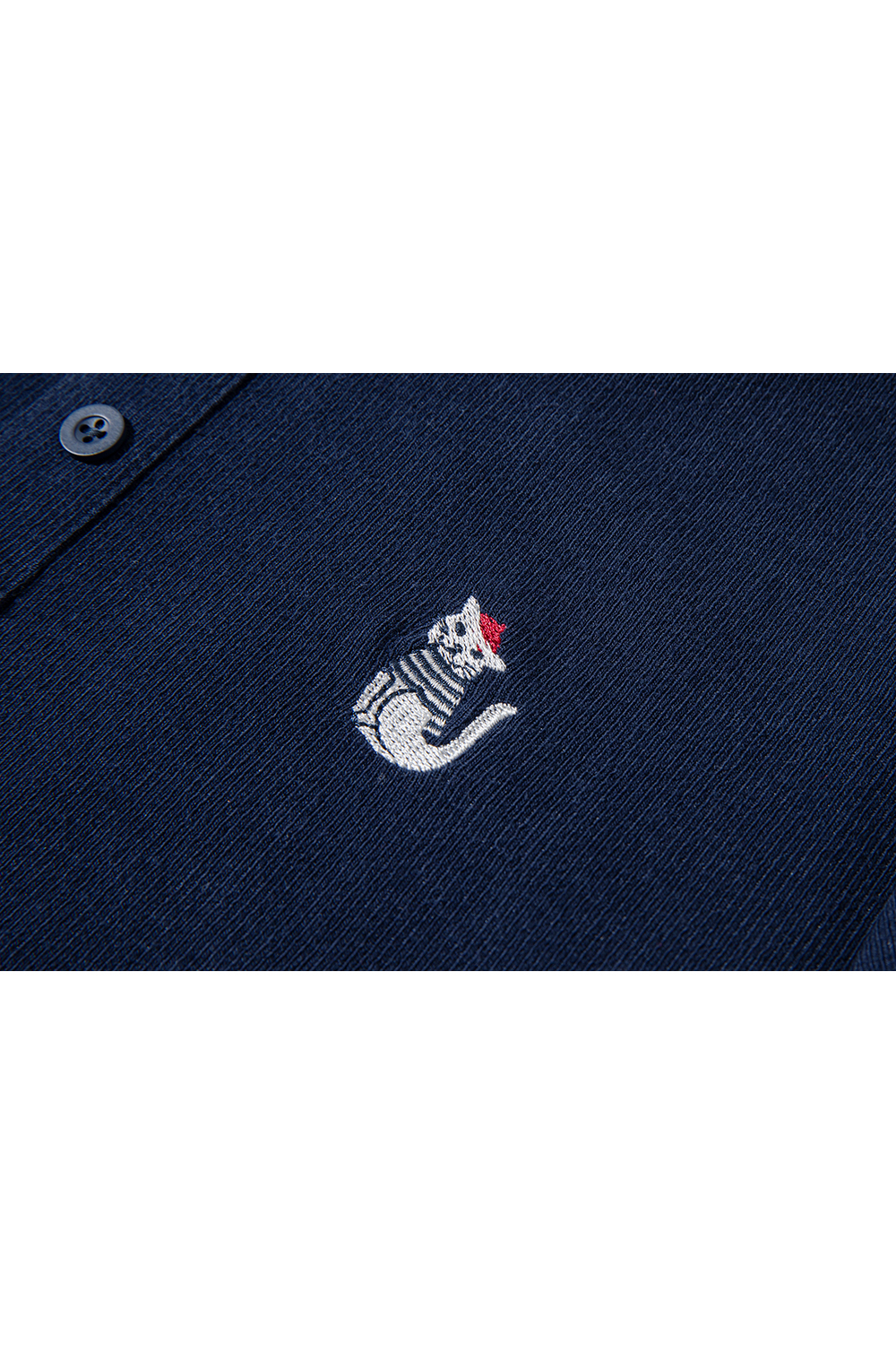 Navy Color-Block Relaxed Fit Long-Sleeve Tee-VIMLYSTORE