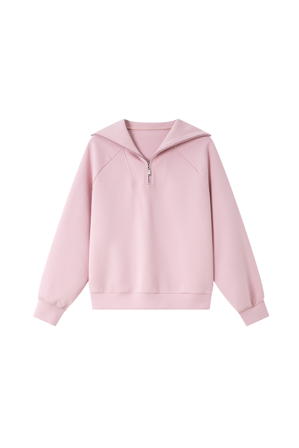 Retro Zip-Collar Pullover Sweatshirt-VIMLYSTORE