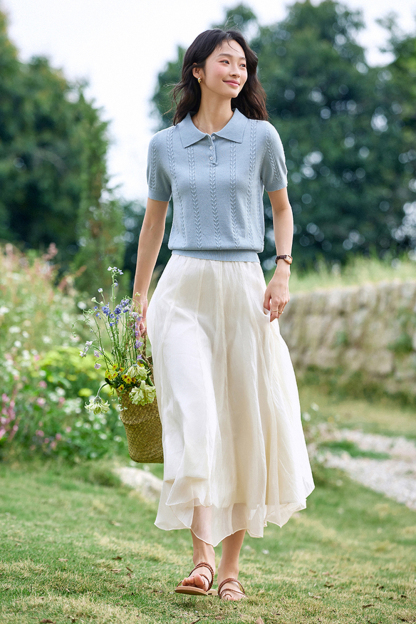 Elegant and Gentle High-Waist A-Line Flowy Maxi Dress with Draping-VIMLYSTORE