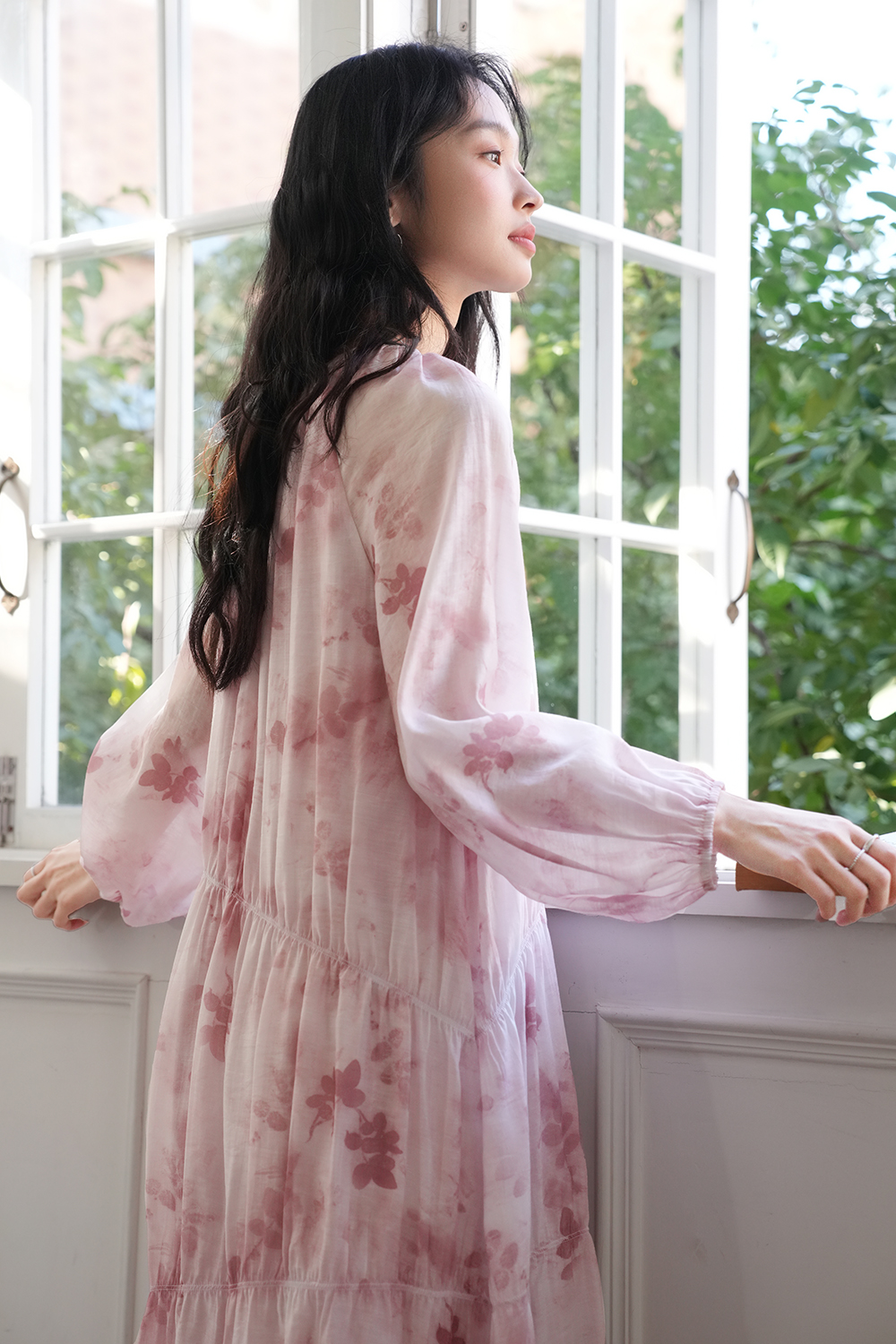 French High-End Chiffon Floral Elegant A-Line Fairy Dress