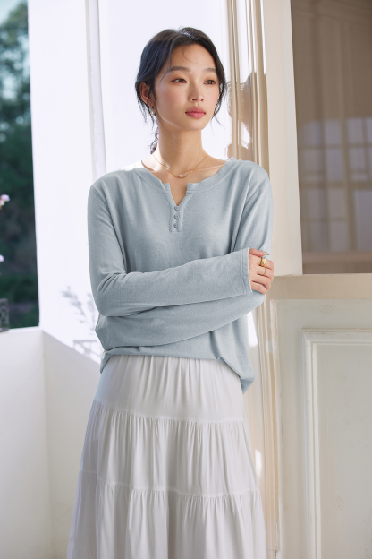 Minimalist Oversized Long-Sleeve Tee – Slimming & Versatile-VIMLYSTORE
