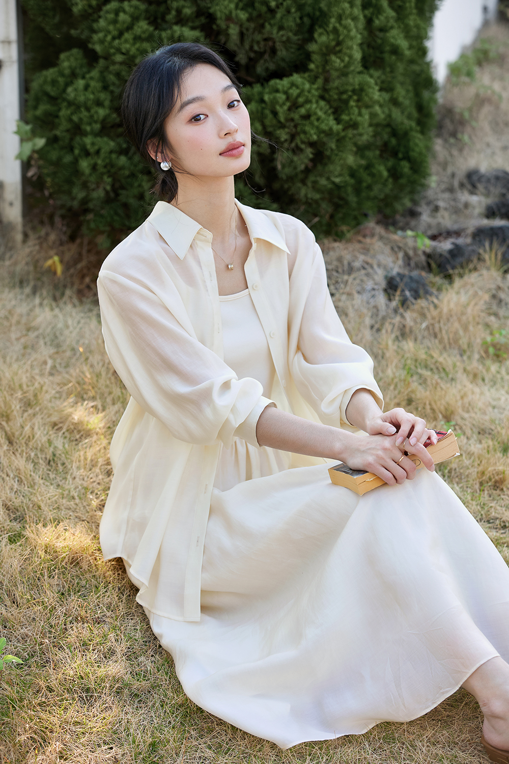 Lyocell French Sleeveless Dress Two-Piece Set-VIMLYSTORE