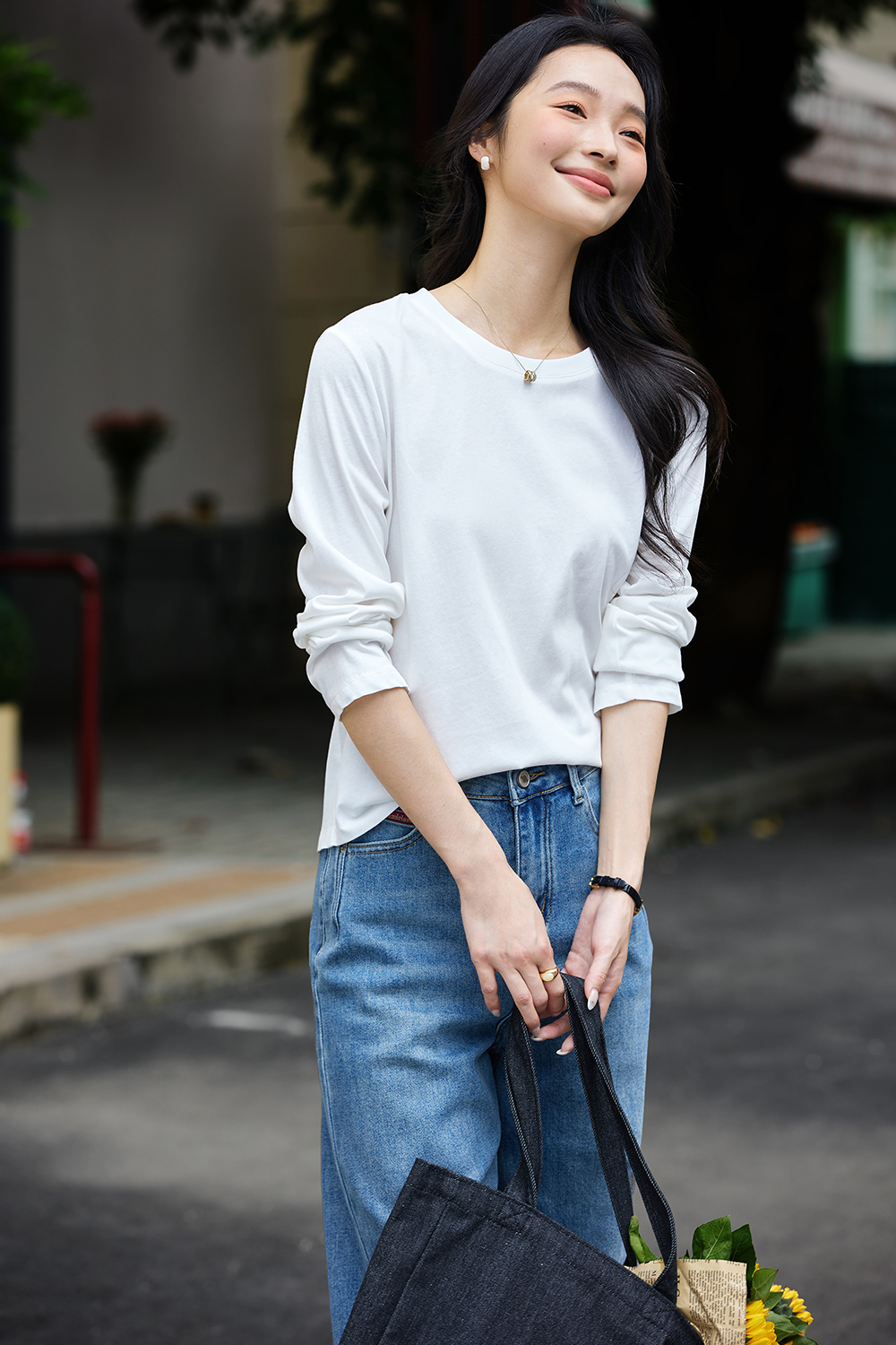 Essential Crewneck Layering Tee-VIMLYSTORE
